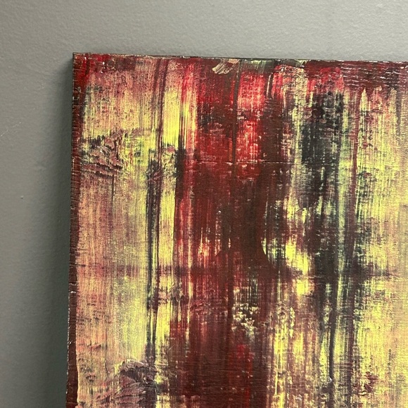 Original Abstract Painting On Reclaimed Wood 12” X 12 “ X 1” A Walk Through Time - Picture 3 of 14